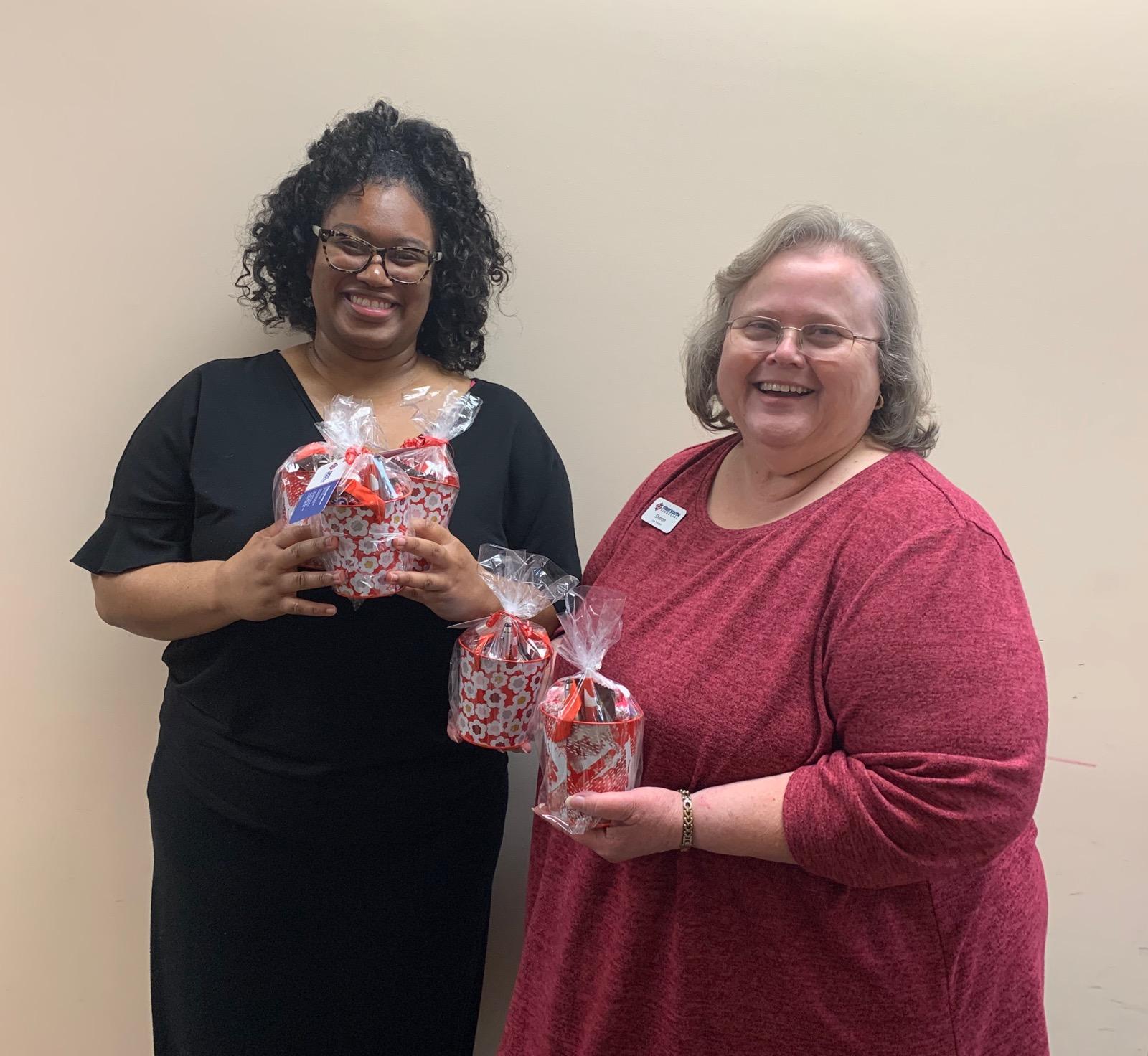 Kendra Watson and Sharon Davidson shared the love with Valentine treats for our partner companies in Dyersburg last week!